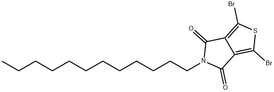 1,3-二溴-5-十二烷基噻吩[3,4-C]吡咯-4,6-二酮 结构式
