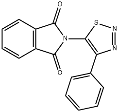 2-(4-苯基-1,2,3-噻二唑-5-基)异二氢吲哚啉-1,3-二酮 结构式