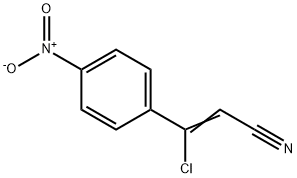 3-氯-3-(4-硝基苯基)丙烯腈 结构式