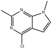 4-CHLORO-2,7-DIMETHYL-7H-PYRROLO[2,3-D]PYRIMIDINE 结构式