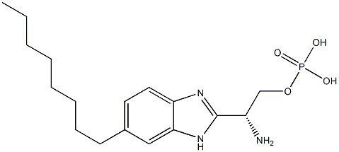 (R)-PHOSPHORIC ACID MONO-[2-AMINO-2-(6-OCTYL-1H-BENZOIMIAZOL-2-YL)-ETHYL] ESTER;VPC 23153 结构式