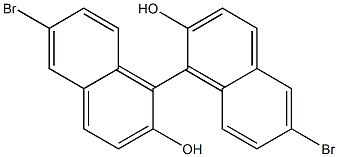 (S)-6,6'-二溴联萘酚 结构式