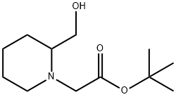 2-(2-(羟甲基)哌啶-1-基)乙酸叔丁酯 结构式