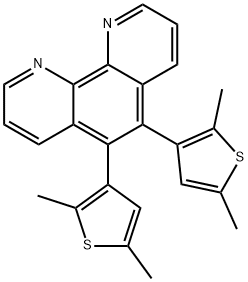 5,6-双(2,5-二甲基噻吩-3-基)-1,10-菲咯啉 结构式