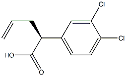 2-(3,4-二氯苯基)戊-4-烯酸 结构式