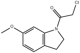 2-氯-1-(6-甲氧基吲哚啉-1-基)乙酮 结构式