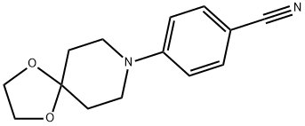 4-(1,4-二氧杂-8-氮杂螺[4.5]癸-8-基)苯甲腈 结构式