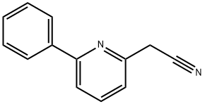 2-(6-苯基吡啶-2-基)乙腈 结构式