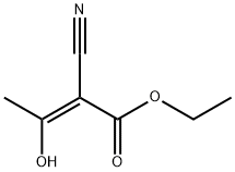 (Z)-2-氰基-3-羟基丁-2-烯酸乙酯 结构式