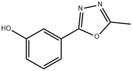3-(5-甲基-1,3,4-恶二唑-2-基)苯酚 结构式