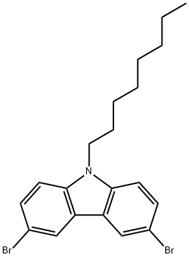 3,6-二溴-9-辛基咔唑 结构式