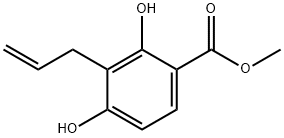 3-烯丙基-2,4-二羟基苯甲酸甲酯 结构式