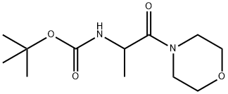 1,1-二甲基-N- [1-甲基-2-(4-吗啉基)-2-氧代乙基]氨基甲酸叔丁酯 结构式