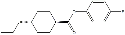 反式-4-丙基-环己烷羧酸 4-氟苯基酯 结构式