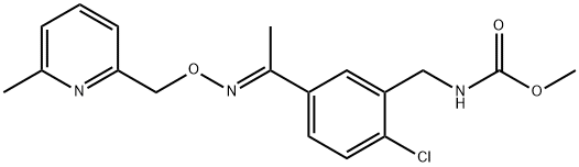 甲基{2-氯-5-[(1E)-1-(6-甲基-2-吡啶基-甲氧亚胺基)乙基-苄基氨基甲酸酯 结构式