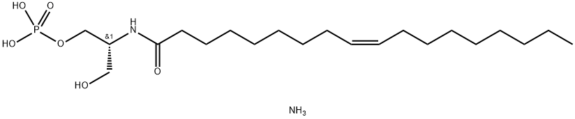 N-{(1R)-2-HYDROXY-1-[(PHOSPHONOOXY)METHYL]ETHYL}(9Z)OCTADEC-9-ENAMIDE (AMMONIUM SALT);VPC 31143 (R) 结构式