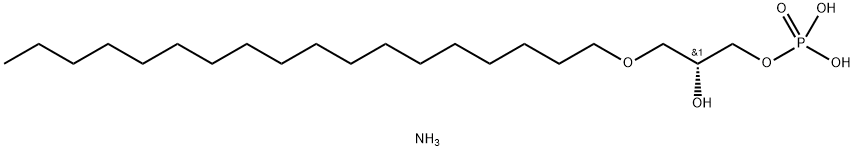 1-O-OCTADECYL-2-HYDROXY-SN-GLYCERO-3-PHOSPHATE (AMMONIUM SALT);C18 LPA 结构式