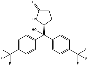 (5S)-5-[hydroxybis[4-(trifluoroMethyl)phenyl]Methyl]-2-Pyrrolidinone 结构式