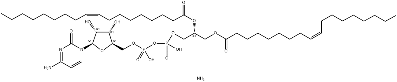 1,2-DIOLEOYL-SN-GLYCERO-3-(CYTIDINE DIPHOSPHATE) (AMMONIUM SALT);18:1 CDP DG 结构式
