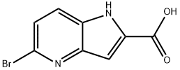 5-溴-1H-吡咯并[3,2-B]吡啶-2-羧酸 结构式