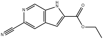 5-Cyano-6-azaindole-2-carboxylic acid ethyl ester 结构式