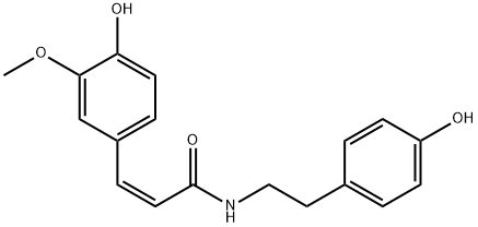 N-顺式阿魏酰酪胺 结构式