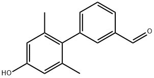 4'-羟基-2',6'-二甲基联苯-3-甲醛 结构式