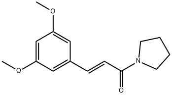 (2E)-3-(3,5-二甲氧基苯基)-1-(1-吡咯烷基)-2-丙烯-1-酮 结构式