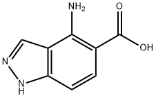 4-氨基-1H-1H-吲唑-3-羧酸 结构式