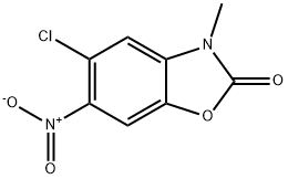 5-chloro-3-Methyl-6-nitro-1,3-benzoxazol-2(3H)-one 结构式