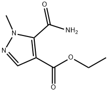 1H-吡唑-5-(氨基羰基)-1 - 甲基4 –甲酸乙基酯 结构式