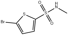 5-溴-噻吩-2-磺酸甲基酰胺 结构式