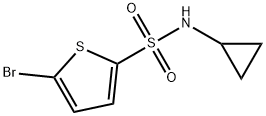 5-溴-噻吩-2-磺酸环丙基酰胺 结构式