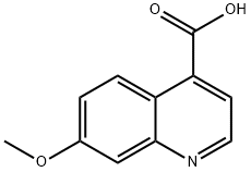 7-甲氧基喹啉-4-羧酸 结构式