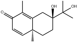 (4AS,7S)-5,6,7,8-四氢-7-羟基-7-(1-羟基-1-甲基乙基)-1,4A-二甲基-2(4AH)-萘酮 结构式