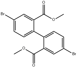 4,4'-二溴 - [ 1,1'-联苯] -2,2'-二羧酸二甲酯 结构式