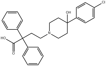 4-[4-(4-氯苯基)-4-羟基哌啶-1-基]-2,2-二苯基-丁酸 结构式