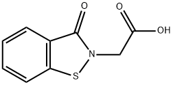 2-(3-氧代苯并[D]异噻唑-2(3H)-基)乙酸 结构式