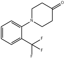 1-(2-(三氟甲基)苯基)哌啶-4-酮 结构式