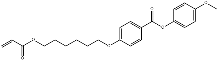 4-[[6-[(1-氧代-2-丙烯基)氧基]己基]氧基]苯甲酸 4-甲氧基苯基酯 结构式
