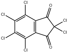 2,2,4,5,6,7-六氯-1H-茚-1,3(2H)-二酮 结构式