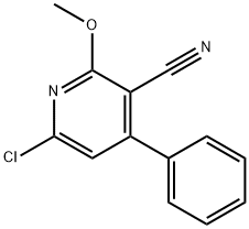 6-氯-2-甲氧基-4-苯基氰吡啶 结构式
