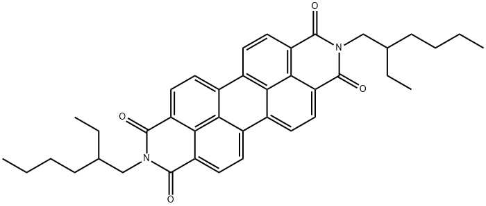 N,N'-双(2-乙基己基)-3,4,9,10-苝四甲酰二亚胺 结构式