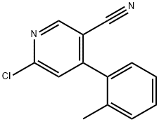 6-氯-4-(邻甲苯基)氰吡啶 结构式