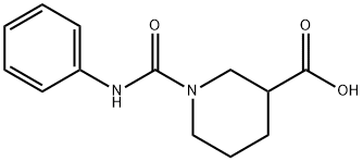 1-(苯基氨基甲酰基)哌啶-3-羧酸 结构式