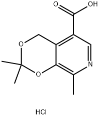 2,2,8-TriMethyl-4H-1,3-dioxino[4,5-c]pyridine-5-carboxylic Acid Hydrochloride 结构式