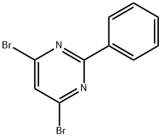 4,6-二溴-2-苯基嘧啶 结构式