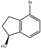 (S)-4-broMo-2,3-dihydro-1H-inden-1-ol 结构式