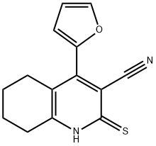 4-(2-Furanyl)-1,2,5,6,7,8-hexahydro-2-thioxo-3-quinolinecarbonitrile 结构式