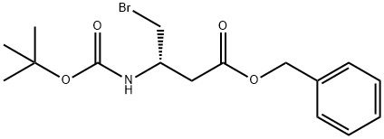 (S)-3-(BOC-氨基)-4-溴丁酸苄酯 结构式